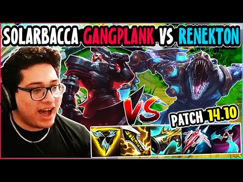 SOLARBACCA Gangplank Vs Renekton Top - NA Master - Patch 14.10