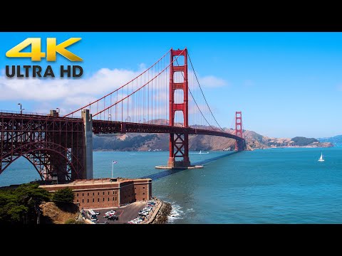 San Francisco 4K | Bay Area & Downtown Scenic Drive | Golden Gate Bridge | California