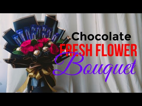 Fresh flowers With Chocolate Bouquet || Simple & easy