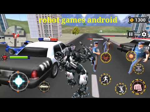 Flying Grand Police Car Transform Robot Games