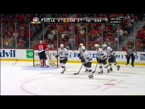 Jonathan Quick makes save, Marian Gaborik scores seconds later