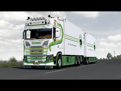 ETS 2 Scania S500 V8 Patrick v.d. Hoeven Transport 1.41 (4K)