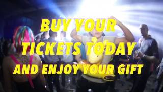 Next party, buy tickets today and get extra gift check description
