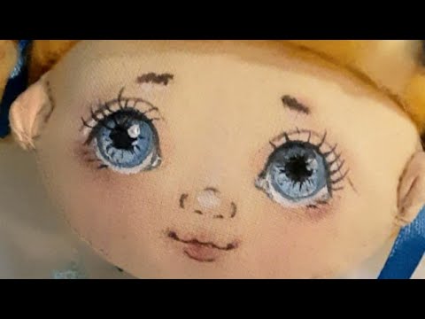 Рисуем лицо кукле. Кукла в смешанной технике. Часть 4. Лицо текстильной куклы.