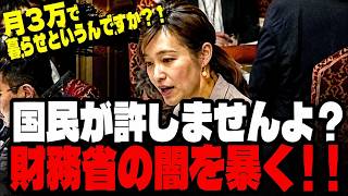 【減税したくないだけだろ！】財務省が繰り返す「市場の信認」の正体を聞くと答弁不能…塩入清香が“金利低下の証拠”を突きつける【塩入清香/片山さつき/消費税】