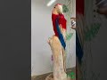 Parrot Chainsaw Carving Sculpture By Kyra Waits Parrot Macaw Chainsawcarver Woodcarver Carving
