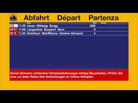 SBB TTS Ansage - Olten Ihre nächsten Verbindungen (De, It, En)