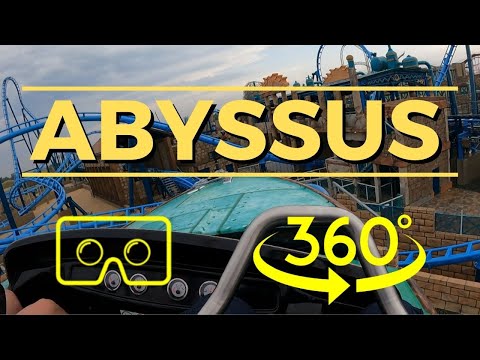 Double Launch Coaster ABYSSUS 360° VR first row / pierwszy wagonik | Aqualantis ENERGYLANDIA