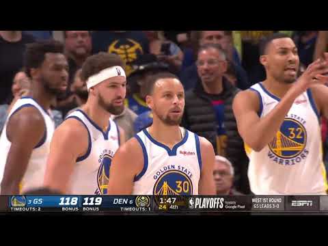INSANE ENDING  Golden State Warriors vs Denver Nuggets Game 4 Final Minutes   2021 22 NBA Playoffs