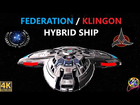 4K USS Kyoto Starfleet Klingon Starship HYBRID - Star Trek Ship Battles - Bridge Commander