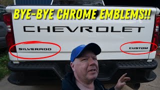 How To: Replacing Chrome Emblems with Black Emblems 2021 Chevy Silverado 2500HD (or anything else)
