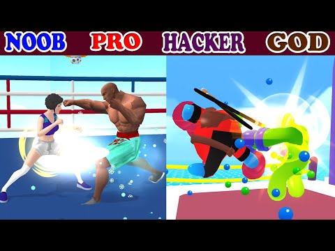 NOOB vs GOD in Body Boxing Race 3D vs Join Blob Clash 3D Gameplay - Compare Two Games - PikaName