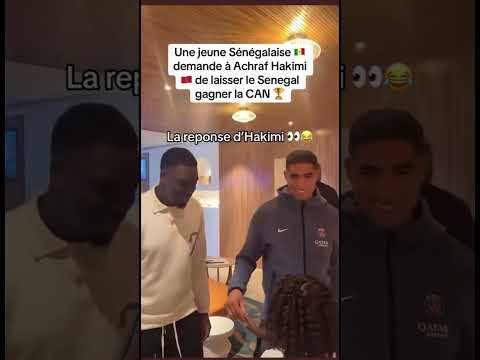 Une jeune Sénégalaise 🇸🇳 demande à Hakimi de laisser le Sénégal gagner la CAN #football #shortvideo