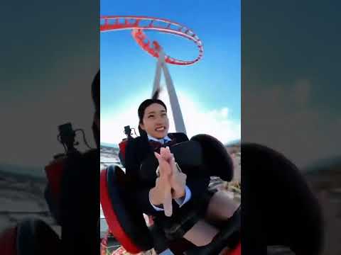 女子高生がジェットコースターに乗ります#ai #aiart #motivation #funny #shortvideo #jk