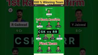CSK vs RR Dream11 Prediction 2023 CSK vs RR Dream11 Team CHE vs RR Dream11 Prediction Today Match