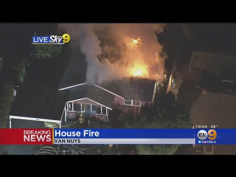 Single-Family Van Nuys Home Goes Up In Flames, Cause Unknown