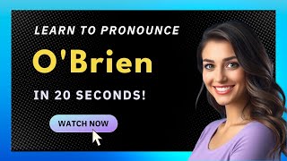 How to pronounce O'Brien