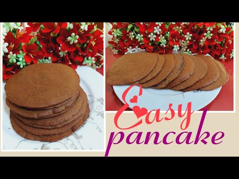 চকলেট প্যানকেক রেসিপি | chocolate pancake recipe | কম উপকরণে প্যানকেক | Easy chocolate pancake