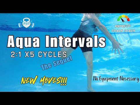 Aqua Aerobics 60 min Workout - Intervals Cardio:Toning - No Equipment - All Levels -SEQUEL