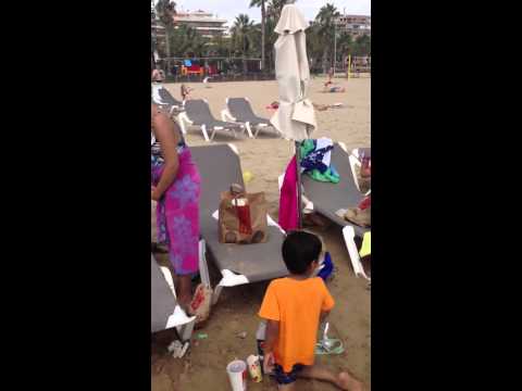 Lovely day at the beach , costa dorada 2013