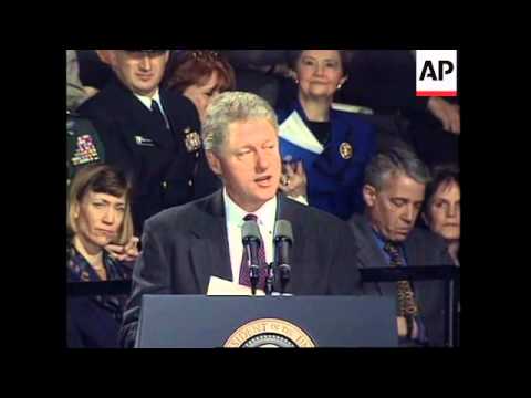 USA: BILL CLINTON SAYS FAREWELL TO OUTGOING DEFENCE SECRETARY PERRY