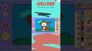 How to coloring a Monkey From | Monkey coloring Easy Step By Step | Monkey Easy coloring for kids