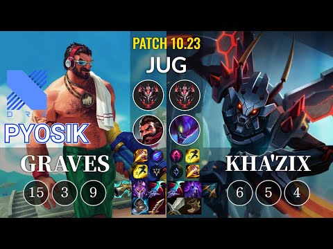 DRX Pyosik Graves vs Kha'Zix Jungle - KR Patch 10.23