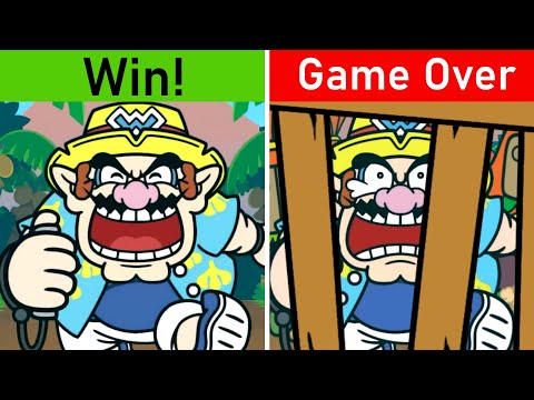 WarioWare: Move It - All Characters Win & Losing Animations + Game Over
