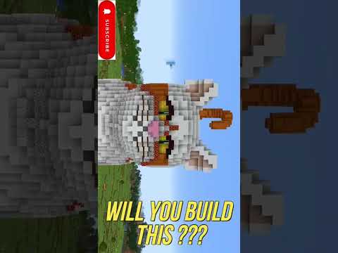 Minecraft TNT CAT HOUSE BUILD CHALLENGE #shorts #minecraft