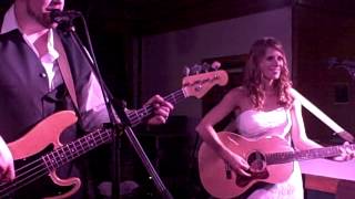 Jess &amp; Kyle doing &#39;In Spite of Ourselves&#39; by John Prine at their wedding reception at Jackie O&#39;s