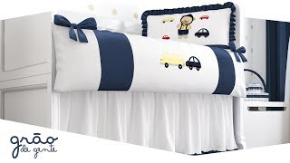 Quarto de Bebê Ursinho Bebê Azul Marinho - Grão de Gente