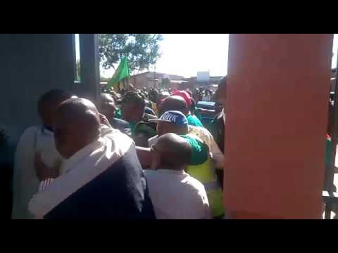 PAC members use force to gain access into the Sharpeville Human Rights precinct