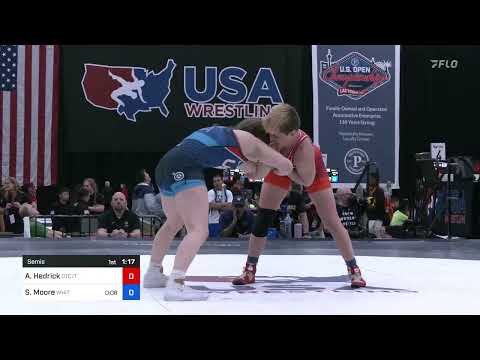 57 Kg Semis - Alexandra Hedrick, USOPTC - TMWC Vs Shelby Moore, White River Hornets Wrestling Club