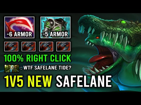 WTF 17 Armor Reduct Desolator 1v5 Safelane Carry Tidehunter Brutal Hit Like a Truck Dota 2