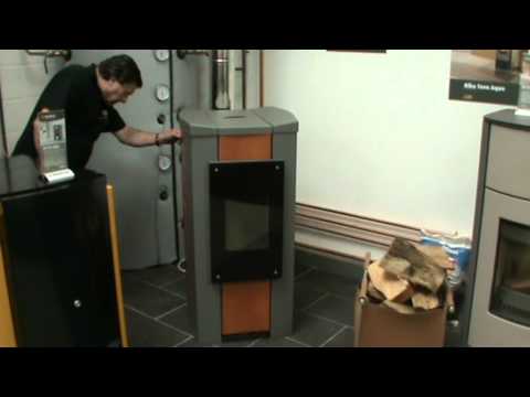 Rika Pellet stove loading pellets