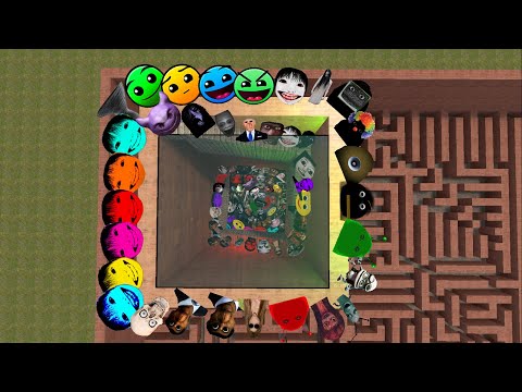 MY NAME IS AUUGHH YOSHIE PLANKTON AND OBUNGA IN BIG MAZE