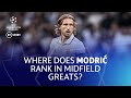 Where does Luka Modrić rank in greats of the game?