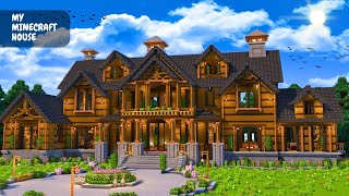 Minecraft: How To Build The Most Beautiful Wooden Mansion (Easy to Build) | Tutorial