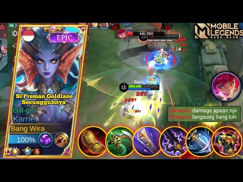 BEATRIX PUN TIDAK ADA TANDINGANNYA OLEH KARRIE ATTACK SPEED ! TOP GLOBAL KARRIE - MLBB