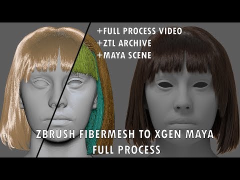 Tutorial Hair Process Hair Zbrush Fibermesh to Xgen Maya (PREV VIDEO)