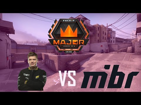 POV - s1mple (Na`Vi)(22-8) vs MiBR / dust2 / FACEIT Major 2018