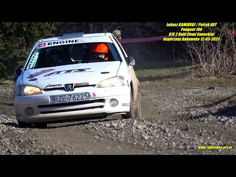 Łukasz KAMIŃSKI / Patryk KOT -Peugeot 106- KJS 2 Rajd Ziemi Sanockiej Nagórzany Bukowsko 12-03-2023