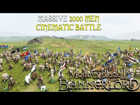 Mount & Blade 2: Bannerlord | Massive 2000 Men Open Field Cinematic Battle | STURGIA vs ASERAI