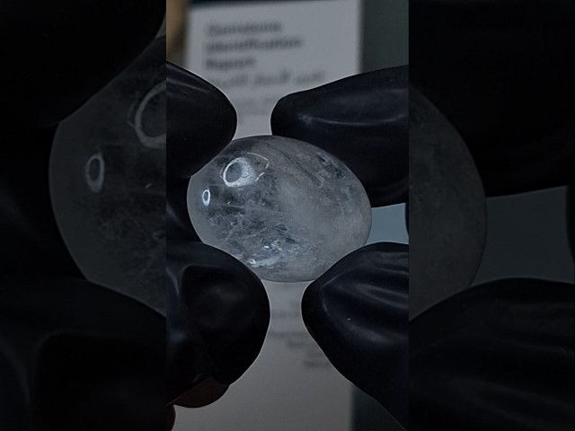 حجر الدر روك كوارتز كوارتز الطبيعي مفحوص بشهادة مخ...