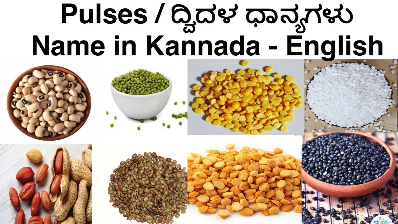 Pulses Names in Kannada - English | ದ್ವಿದಳ ಧಾನ್ಯಗಳು | # Pulses Names