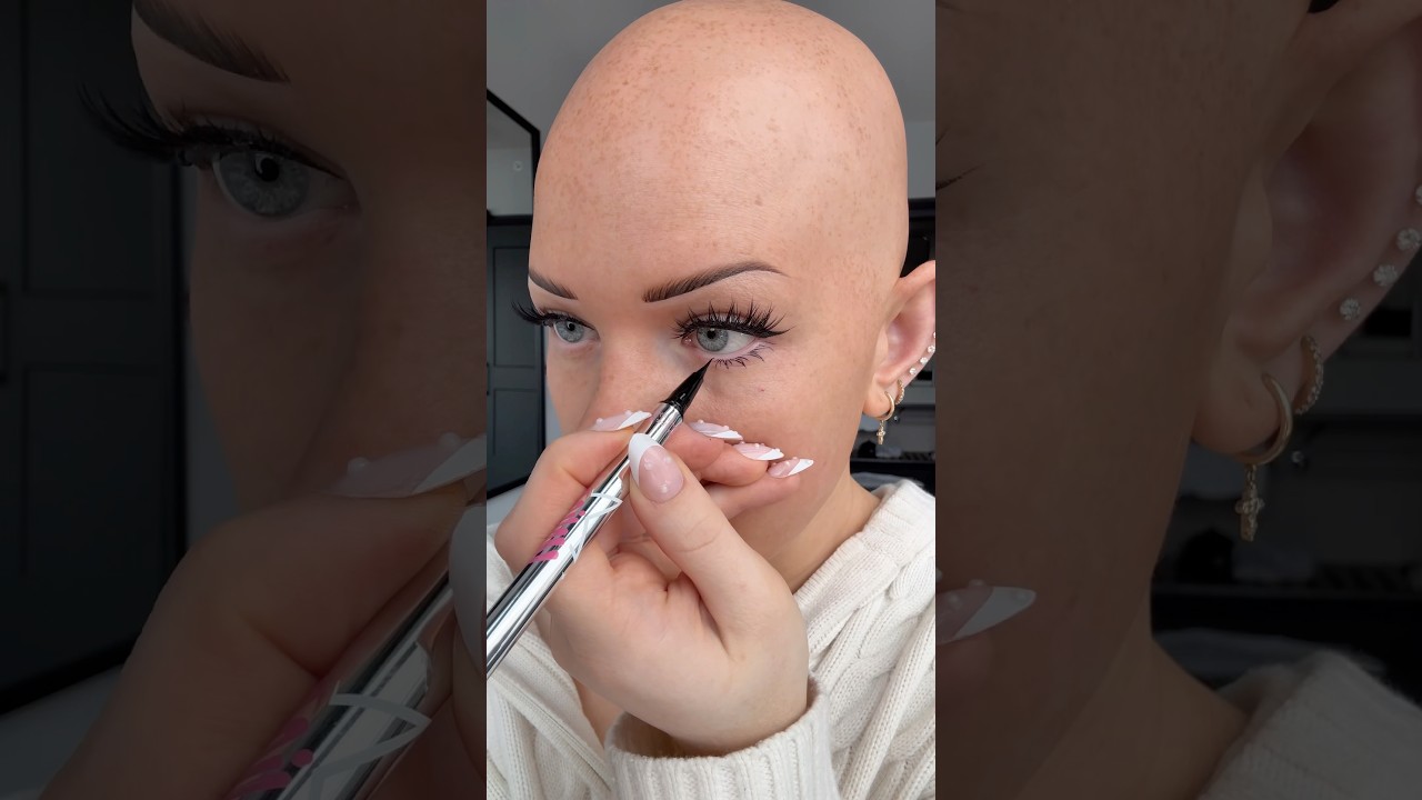 I do my makeup differently because I have NO HAIR