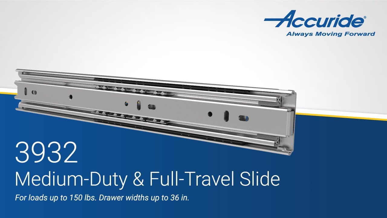 New Accuride 1/2" Medium Duty Slides - 3932 and 3932EC