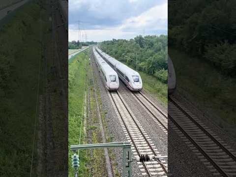 ICE‘s machen Wettrennen 🤪 #eisenbahn #trainspotting #deutschebahn #train #railway #ice #ice4 #db