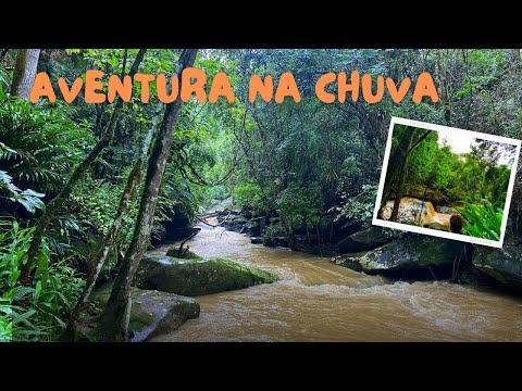 AVENTURA NA CHUVA NA CACHOEIRA DA COTIA EM LONTRAS - SANTA CATARINA