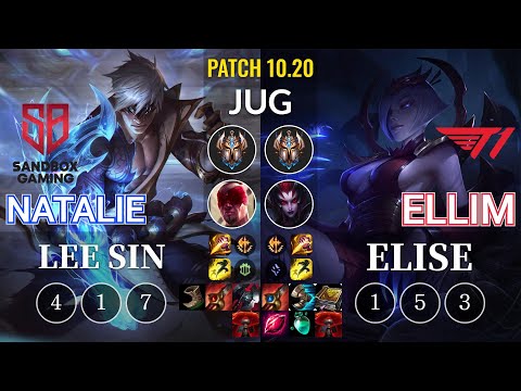 SB Natalie Lee Sin vs T1 Ellim Elise Jungle - KR Patch 10.20